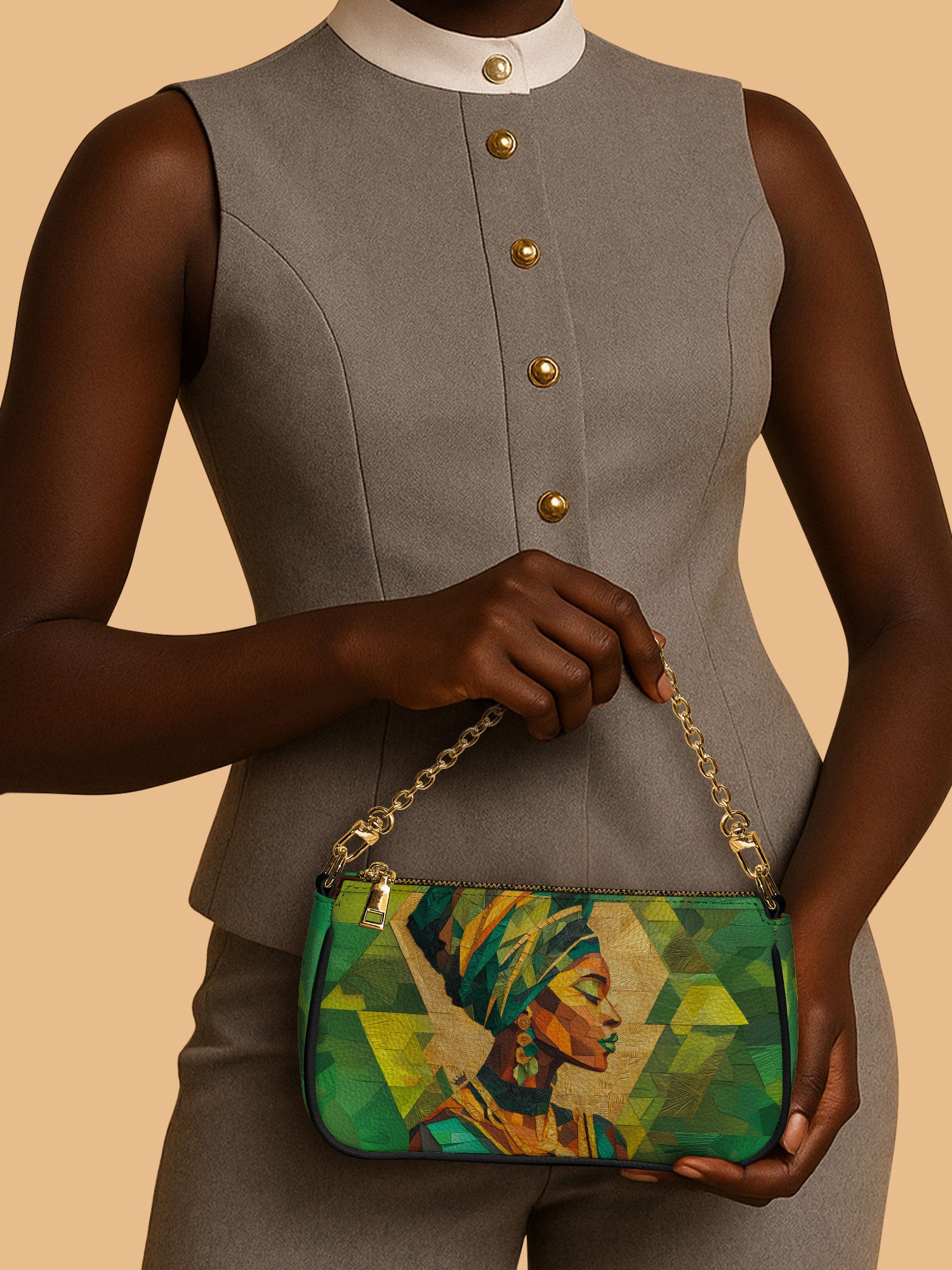 Emerald Grace Classic Zip Pochette QR0TD356