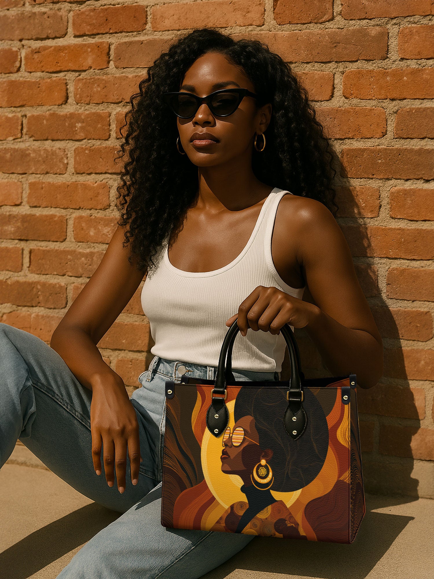 Bold In Black Premium Leather Handbag QR0TD382