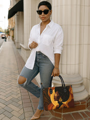 Bold In Black Premium Leather Handbag QR0TD382