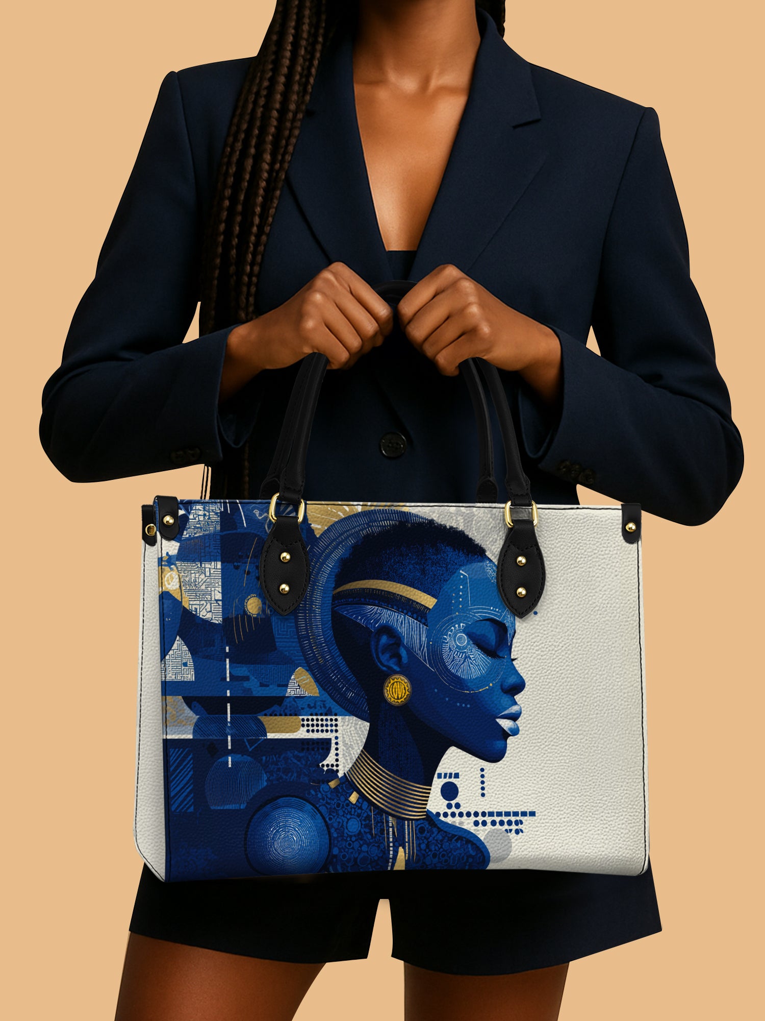 Raw Majesty Premium Leather Handbag QR0TD412