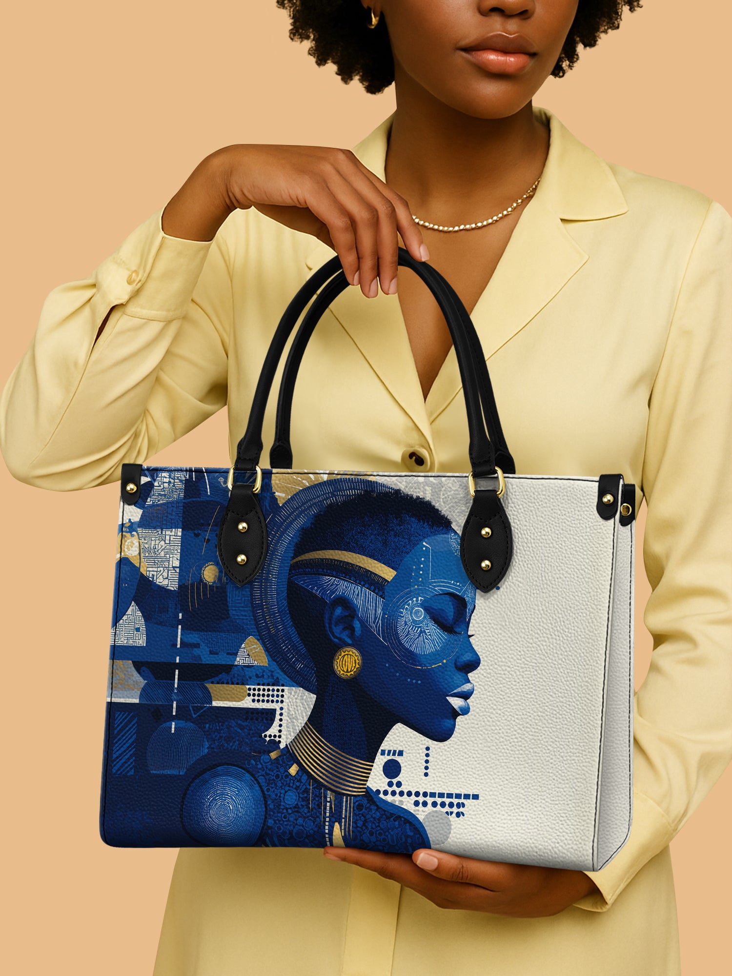 Raw Majesty Premium Leather Handbag QR0TD412