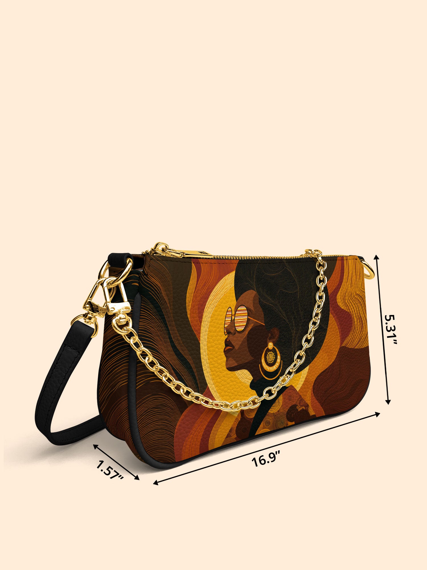 Bold In Black Classic Zip Pochette QR0TD387