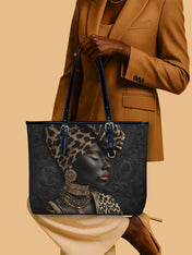 African Grace Leather Bucket Bag QR0XD723