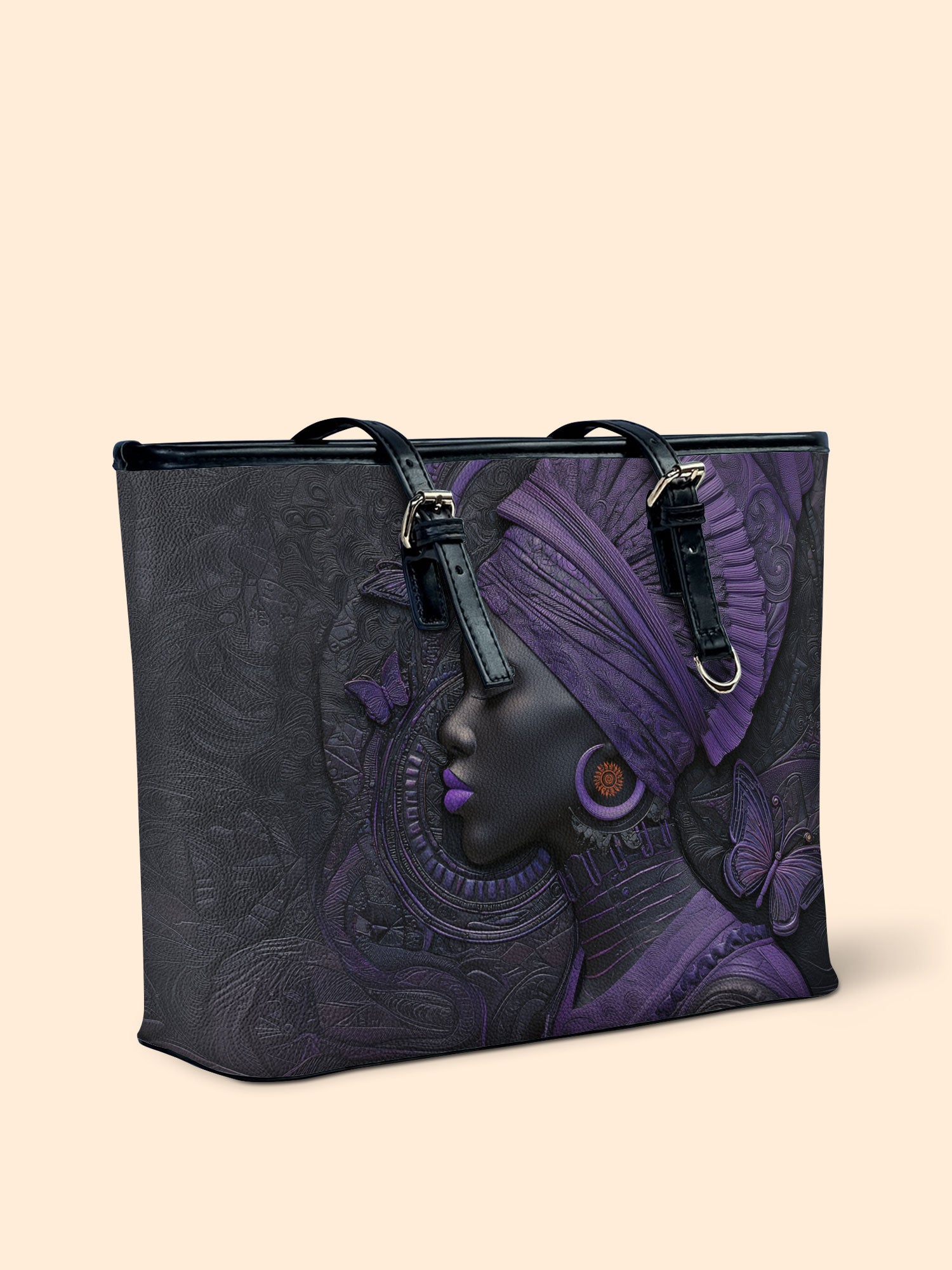 Midnight Crown Leather Bucket Bag QR0XD724