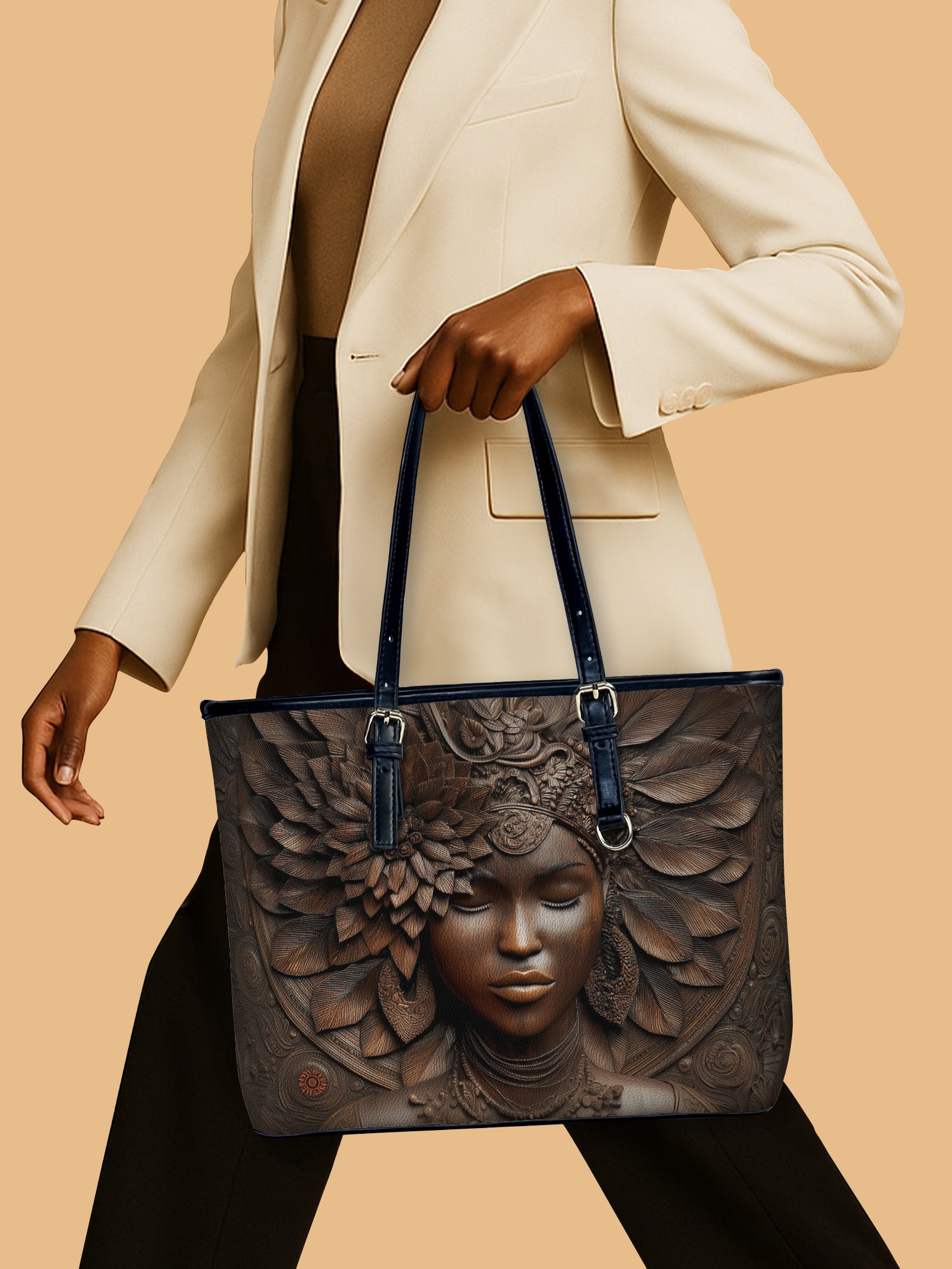 Ancestor Call Leather Bucket Bag QR0XD719