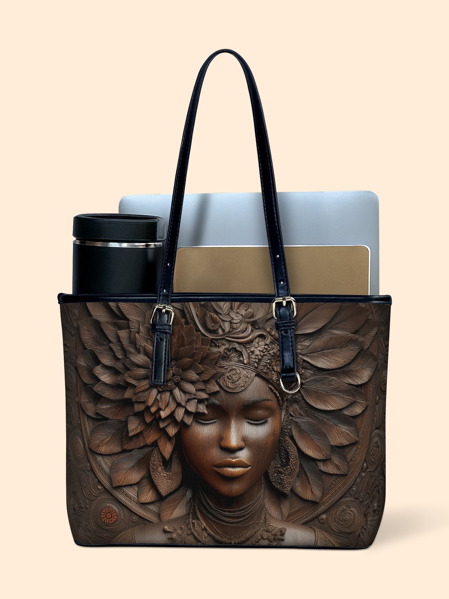 Ancestor Call Leather Bucket Bag QR0XD719