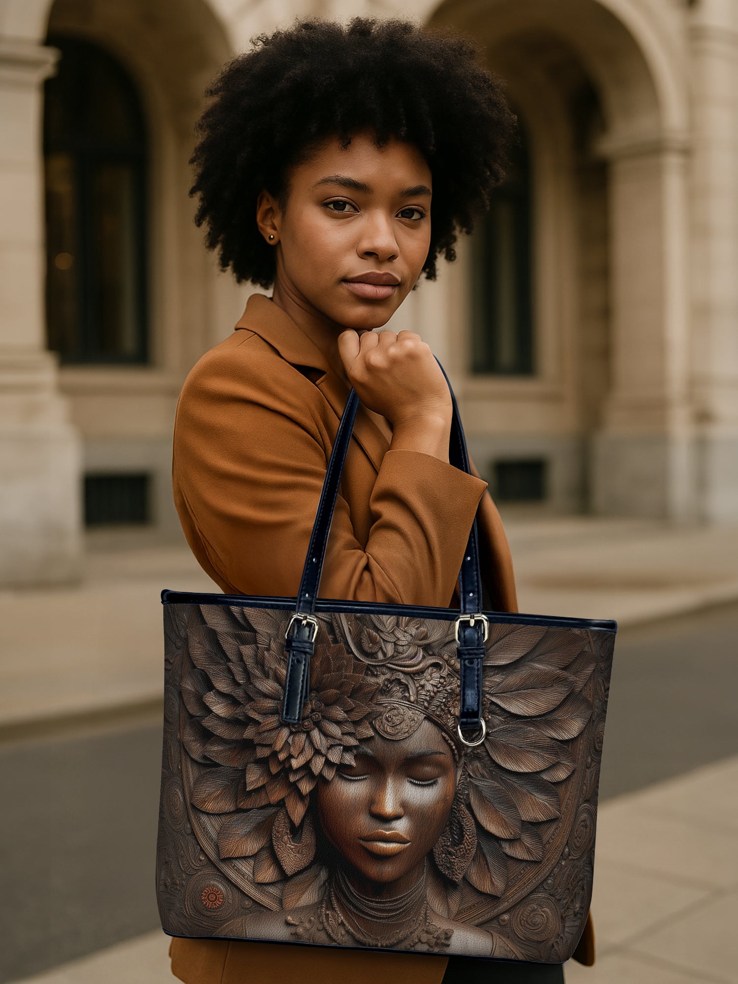 Ancestor Call Leather Bucket Bag QR0XD719