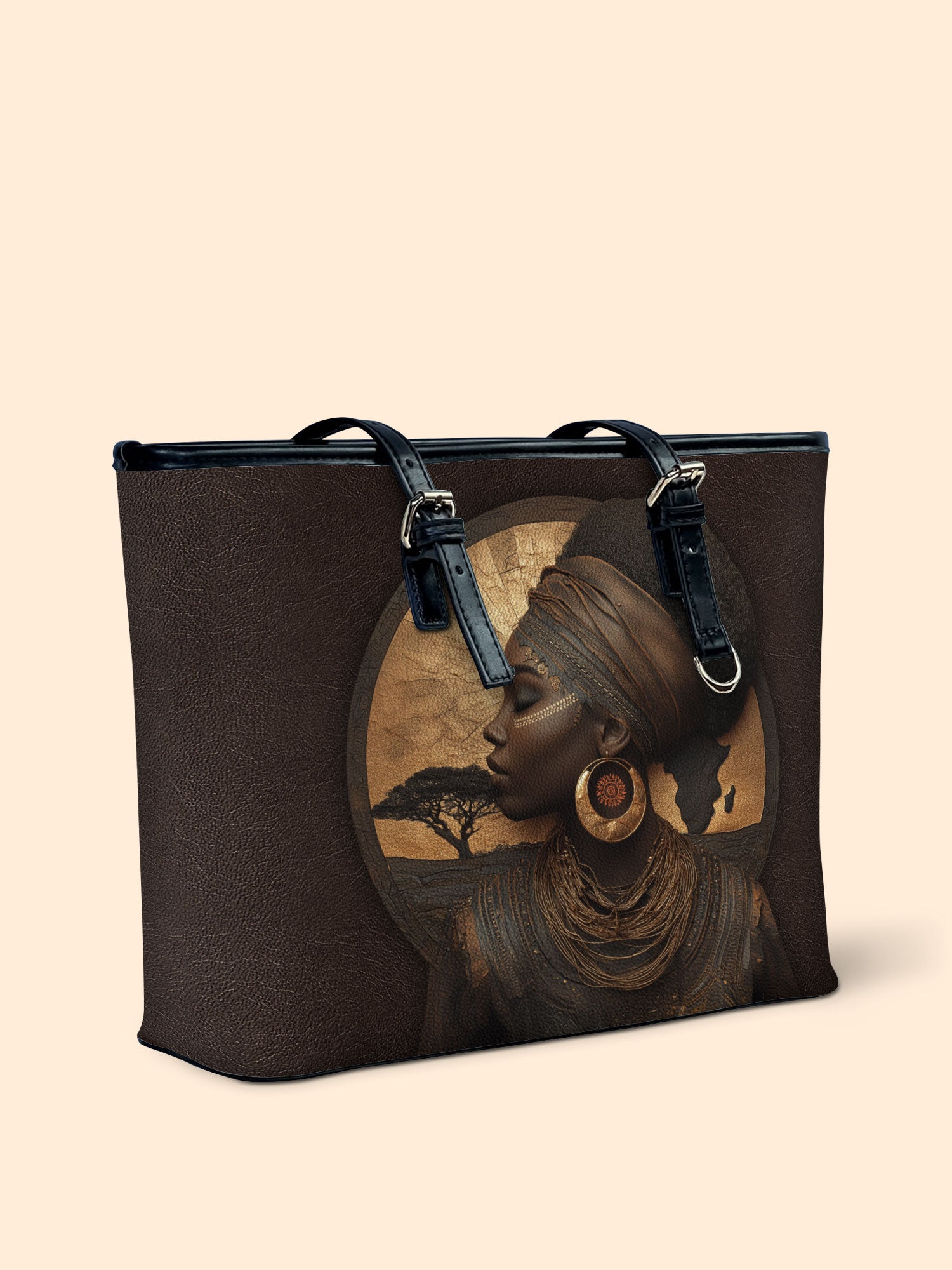 Africa's Spirit Leather Bucket Bag QR0TD417