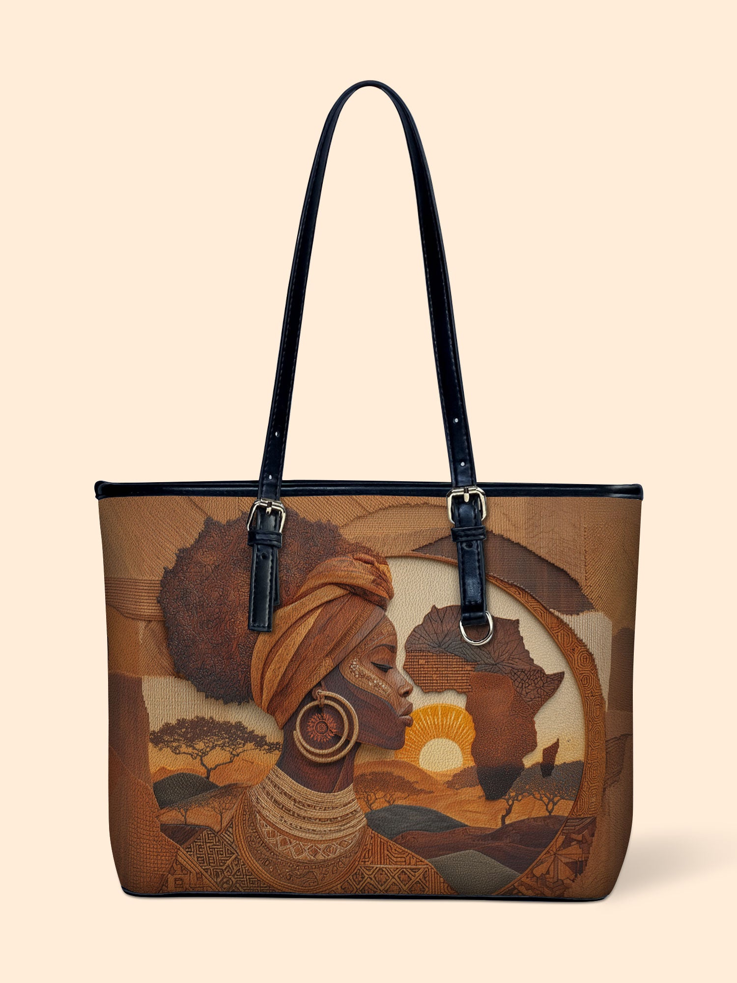 Roots of Africa Leather Bucket Bag QR0TD416