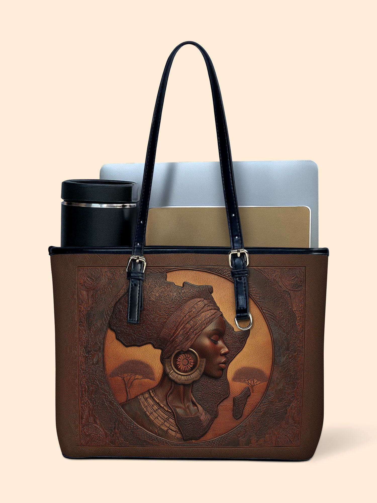 Earth & Africa Leather Bucket Bag QR0TD419