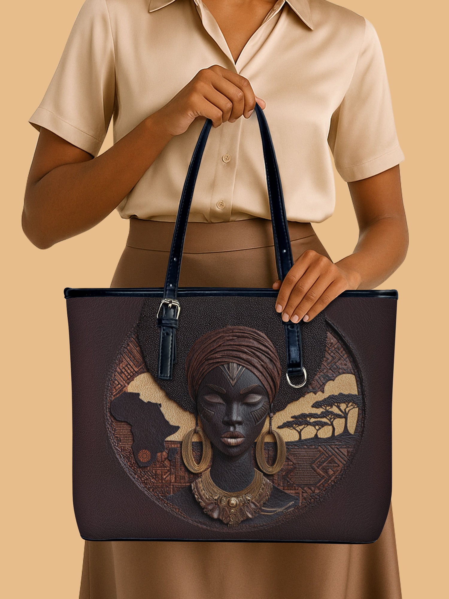 Africa's Soul Leather Bucket Bag QR0TD415