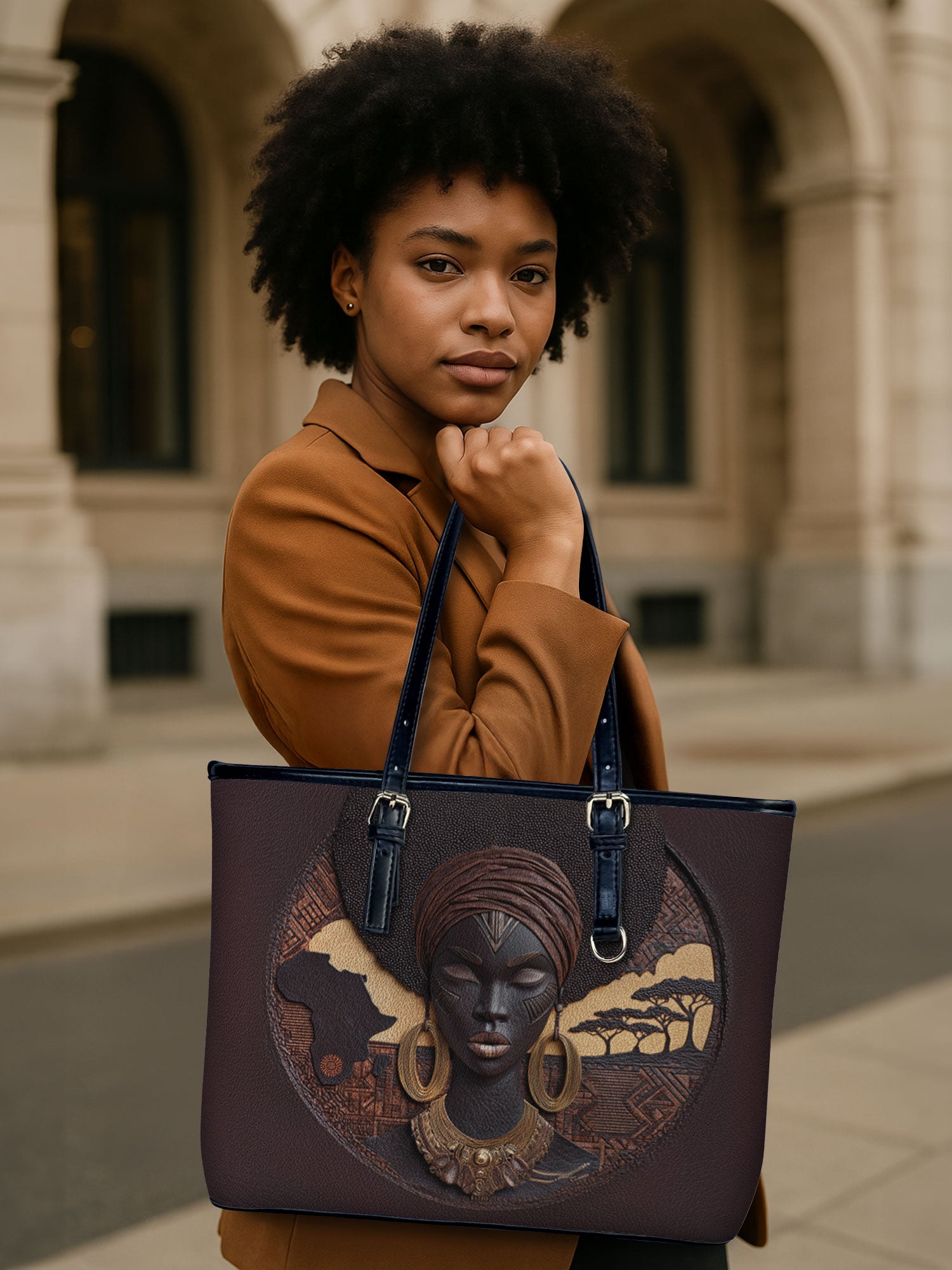 Africa's Soul Leather Bucket Bag QR0TD415