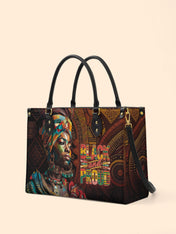 Black Proud Premium Leather Handbag QR0XD127