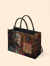 Black Proud Premium Leather Handbag QR0XD127