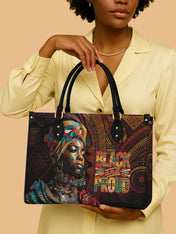 Black Proud Premium Leather Handbag QR0XD127