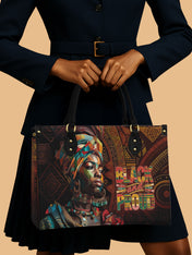 Black Proud Premium Leather Handbag QR0XD127