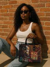 Black Proud Premium Leather Handbag QR0XD127