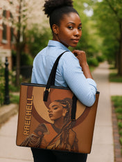 Empress of Locs Sleek Leather Tote