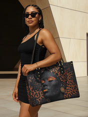 Cheetah Spirit Premium Leather Handbag QR0HH096