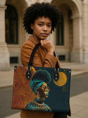 Unapologetically Black Premium Leather Handbag QR0XD125