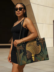 Enchanted Tropics Premium Leather Handbag QR0HH119