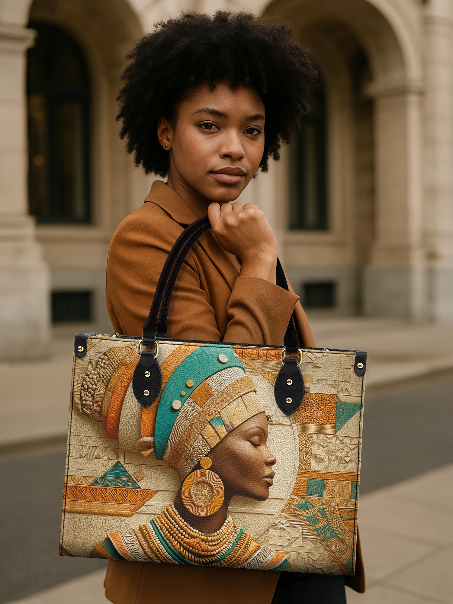 Tribal Harmony Premium Leather Handbag QR0TV060