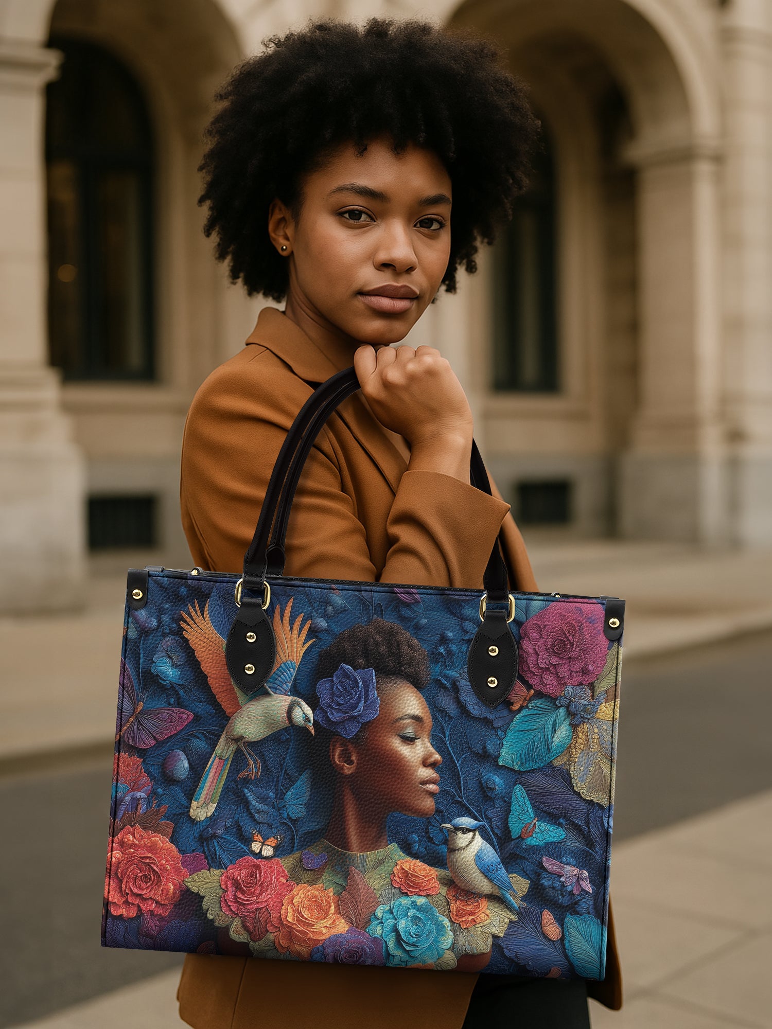 Blue Garden Premium Leather Handbag QR0XD230