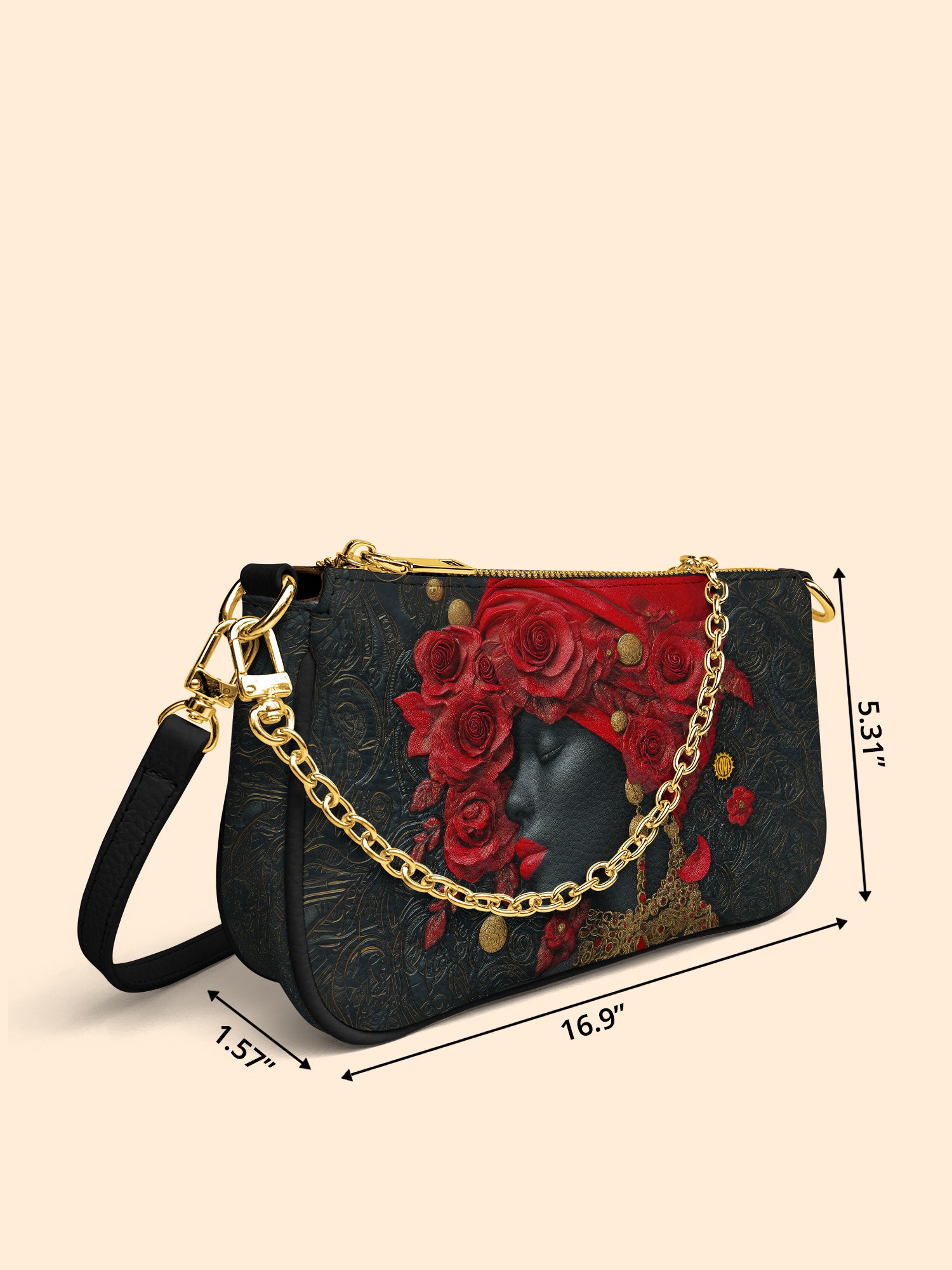 Scarlet Rose Inferno Classic Zip Pochette QR0XD302