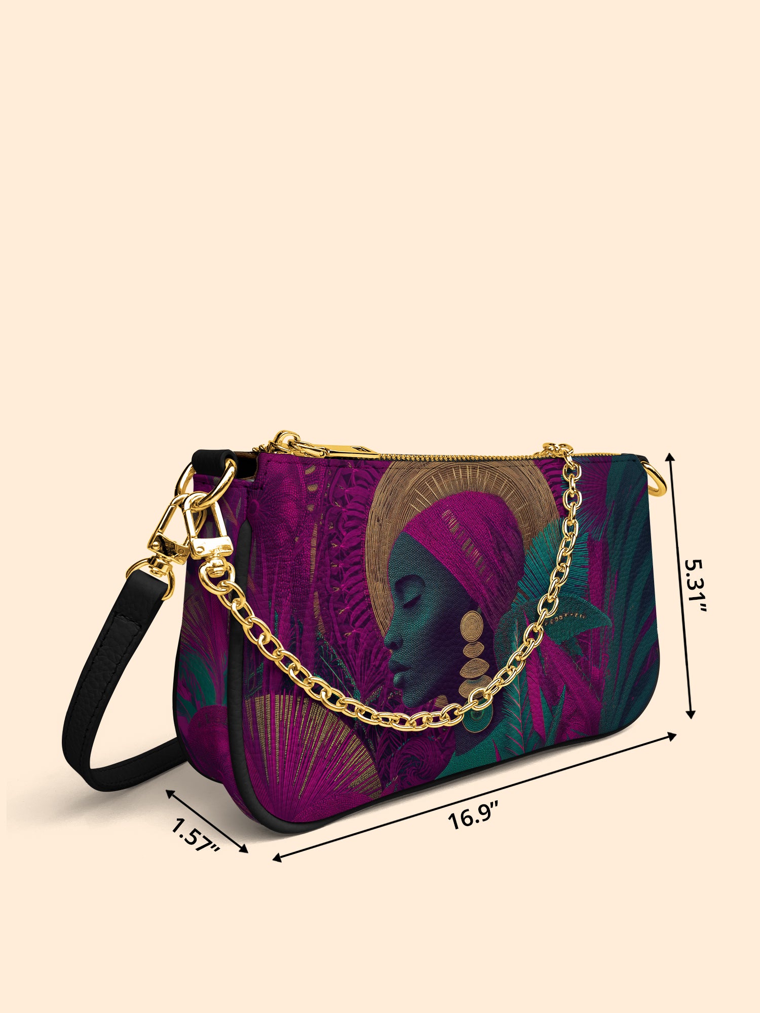 Golden Halo Portrait Classic Zip Pochette QR0HH125