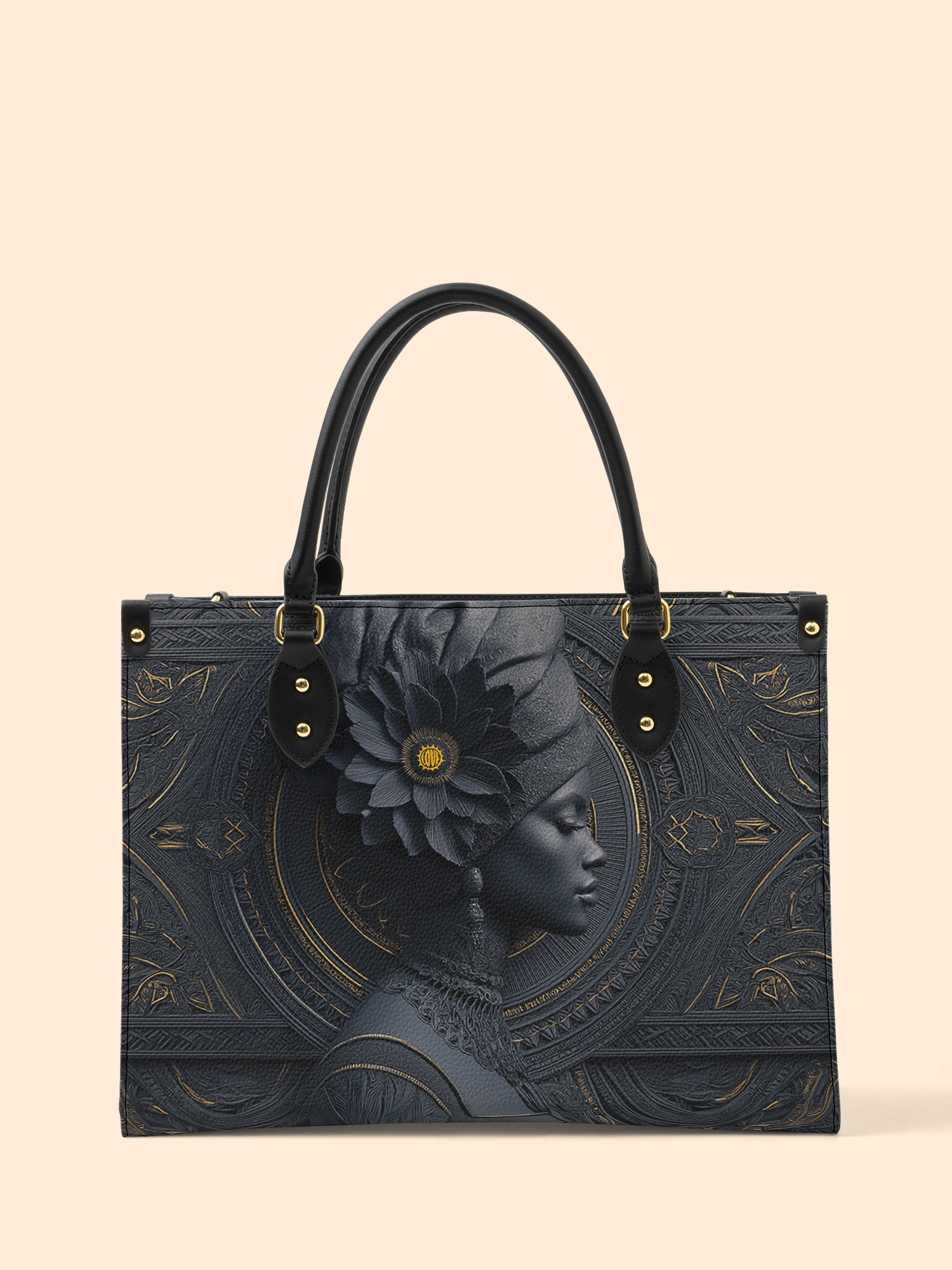 Midnight Bloom Premium Leather Handbag QR0TV146