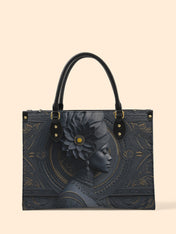 Midnight Bloom Premium Leather Handbag QR0TV146