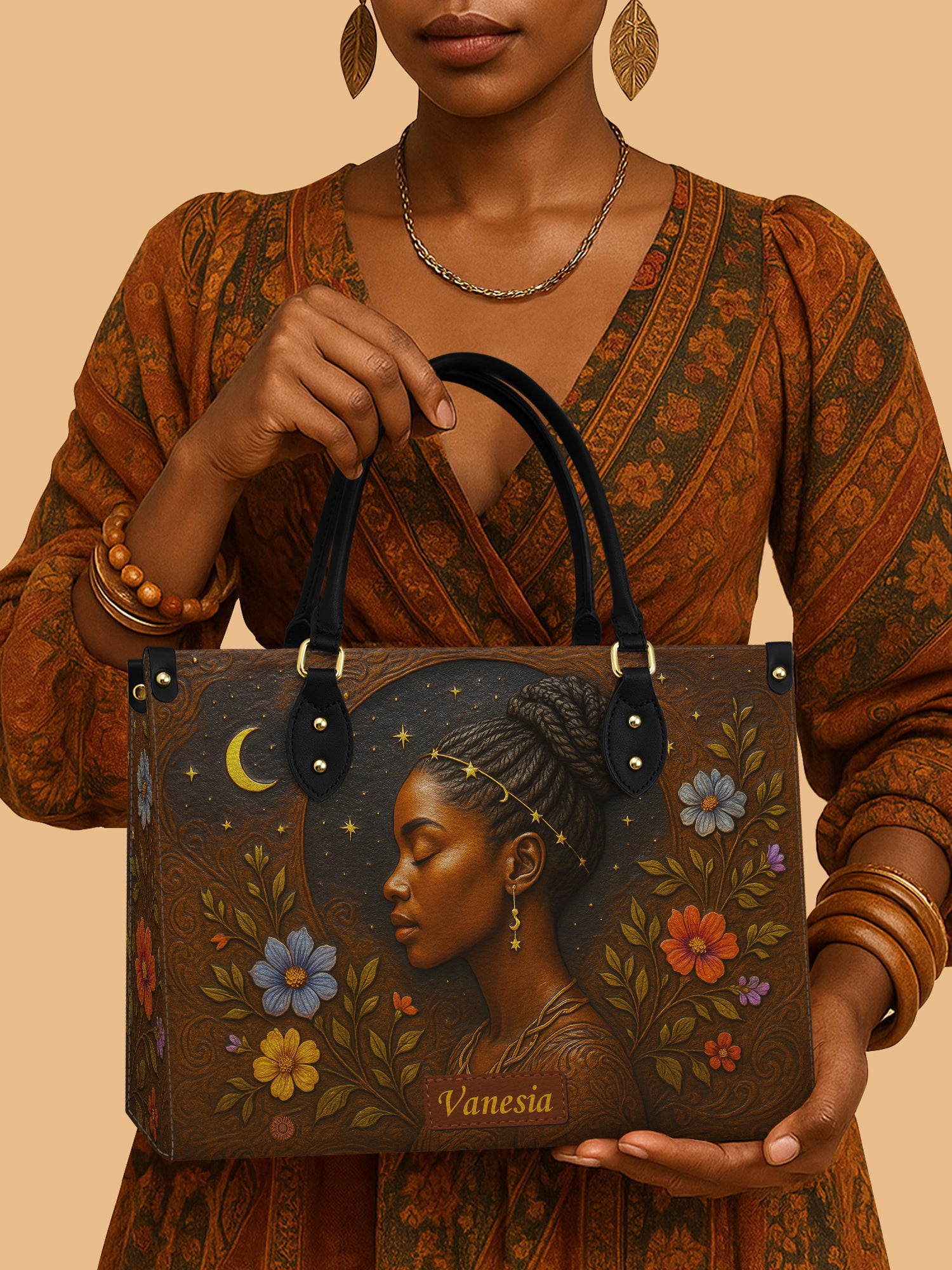 Graceful Bloom Premium Leather Handbag