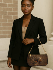 Aasha Africa Classic Zip Pochette QR0XD615