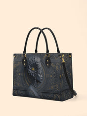 Midnight Bloom Premium Leather Handbag QR0TV146