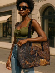 Queen Rising Sleek Leather Tote QR0XD122