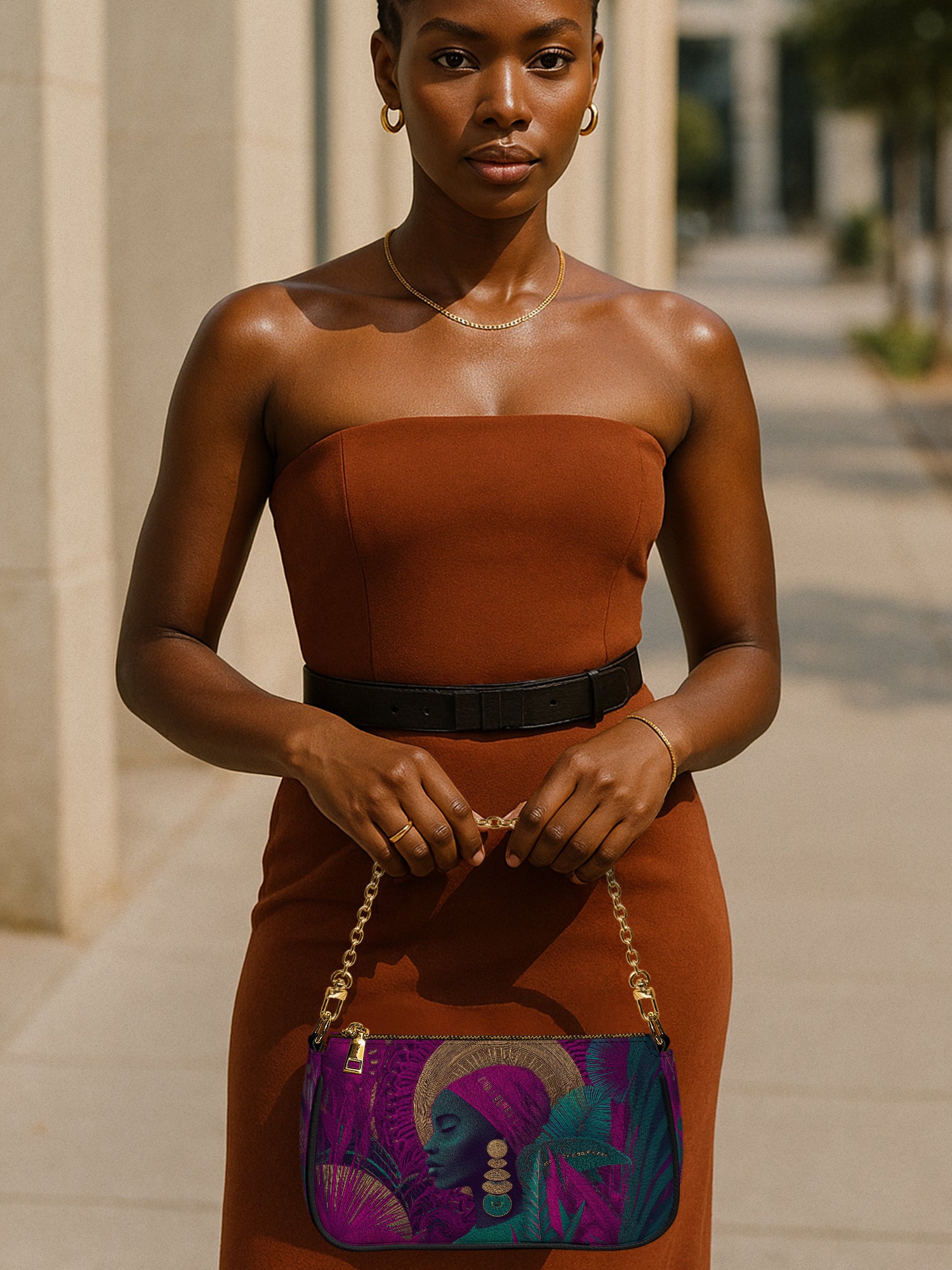 Golden Halo Portrait Classic Zip Pochette QR0HH125