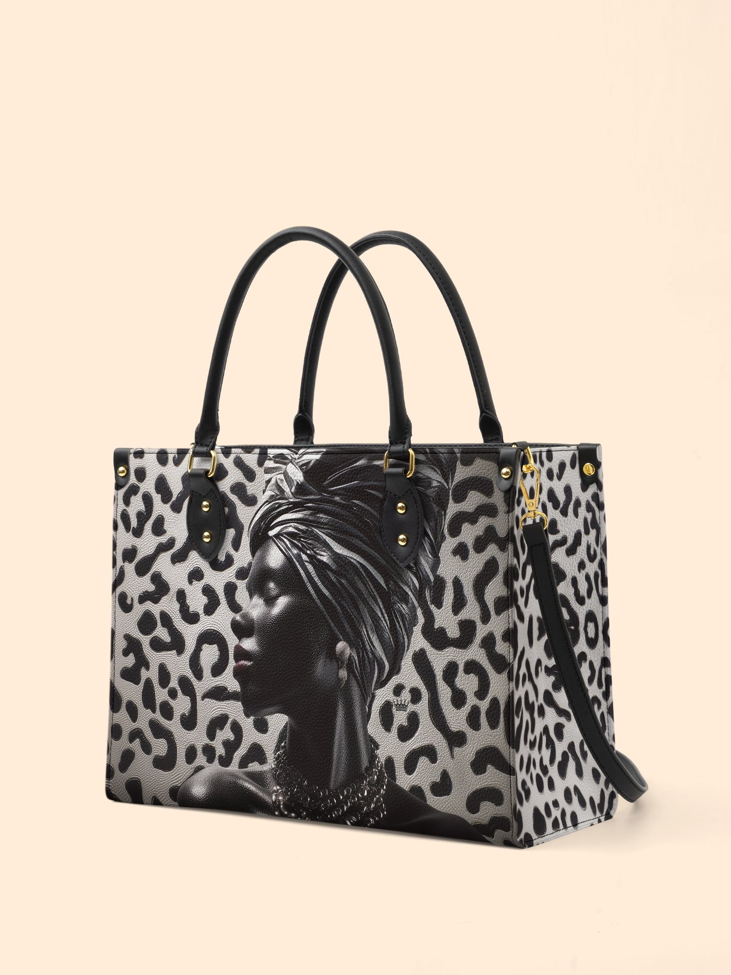 Ardora Leopard Premium Leather Handbag QR0XD464