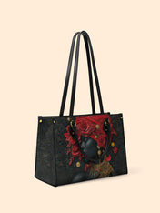 Scarlet Rose Inferno Premium Leather Handbag QR0XD294