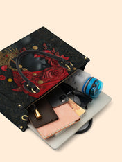 Scarlet Rose Inferno Premium Leather Handbag QR0XD294