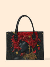 Scarlet Rose Inferno Premium Leather Handbag QR0XD294