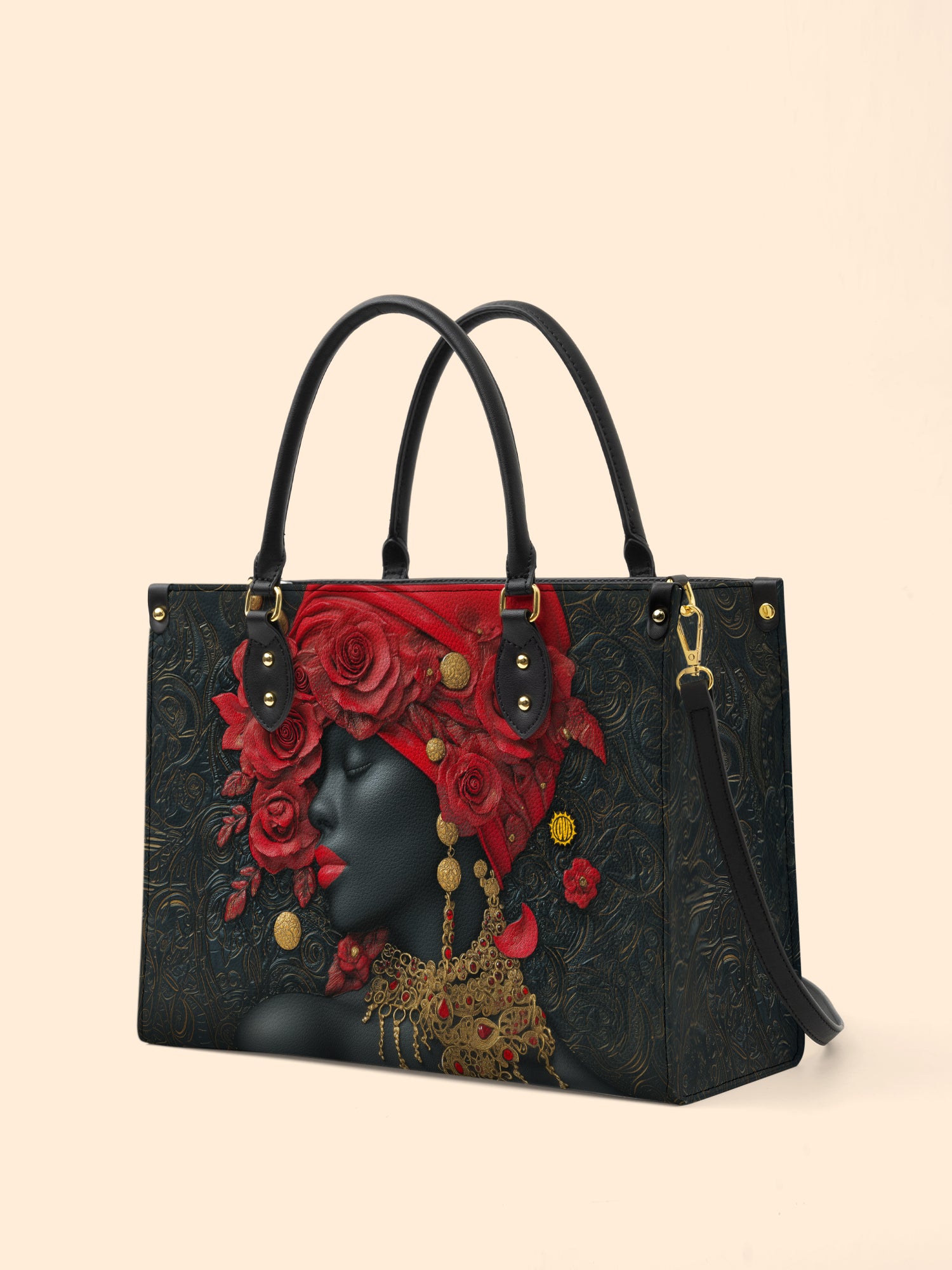 Scarlet Rose Inferno Premium Leather Handbag QR0XD294