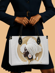 Motherland White Premium Leather Handbag QR0TD331