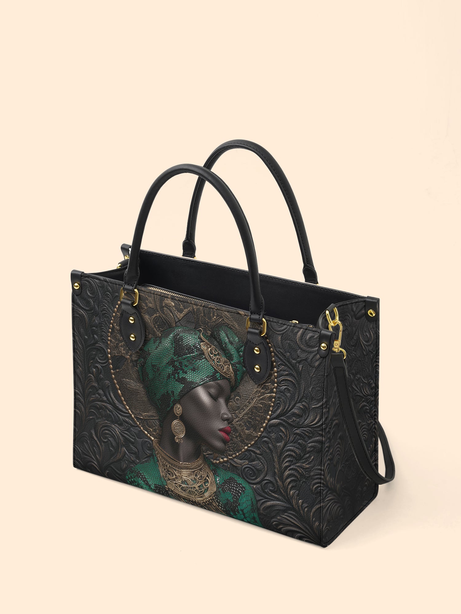 African Serpent Premium Leather Handbag QR0XD461