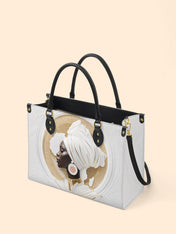 Motherland White Premium Leather Handbag QR0TD331