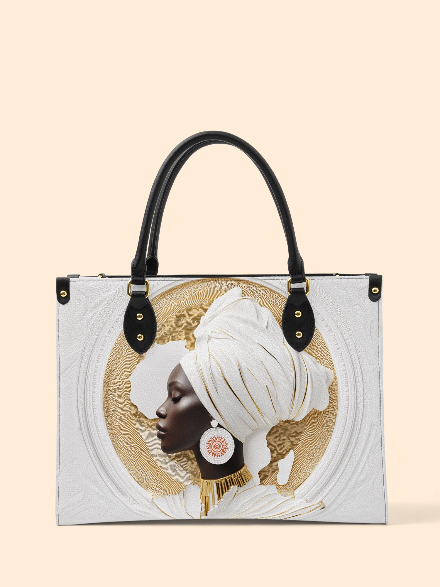 Motherland White Premium Leather Handbag QR0TD331