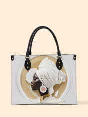 Motherland White Premium Leather Handbag QR0TD331