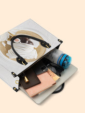 Motherland White Premium Leather Handbag QR0TD331