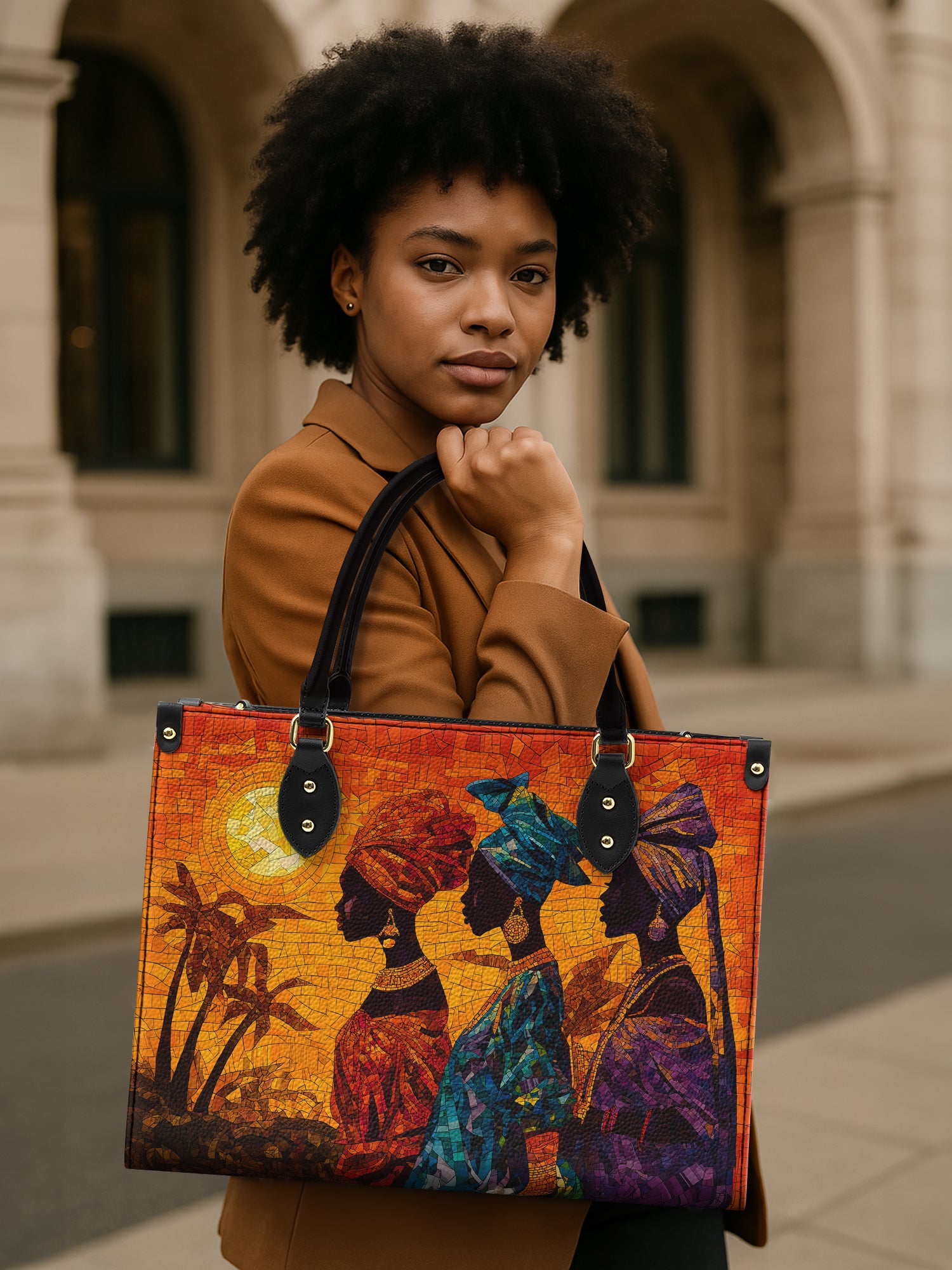 Golden Sisters Premium Leather Handbag QR0TD089