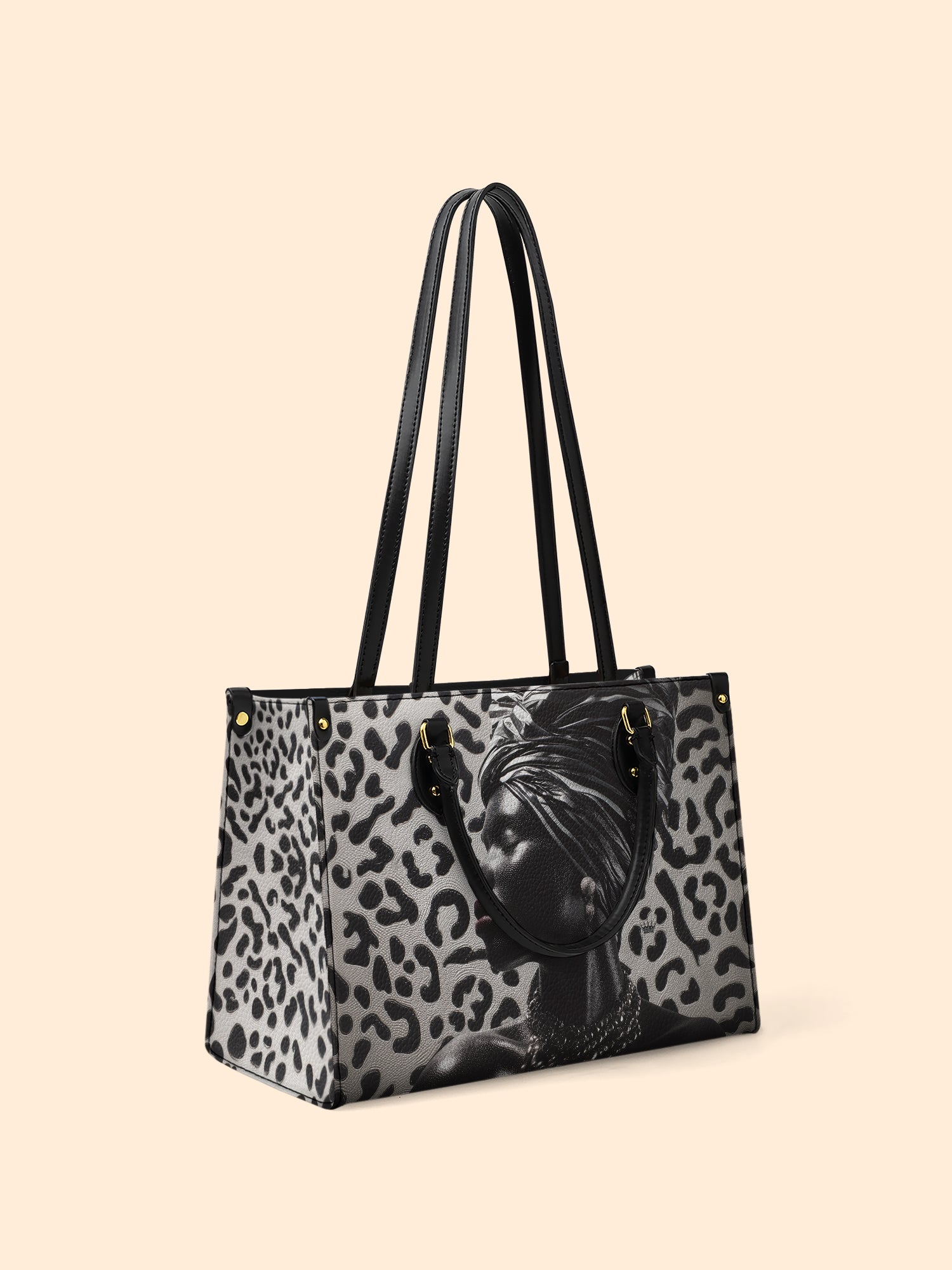 Ardora Leopard Premium Leather Handbag QR0XD464