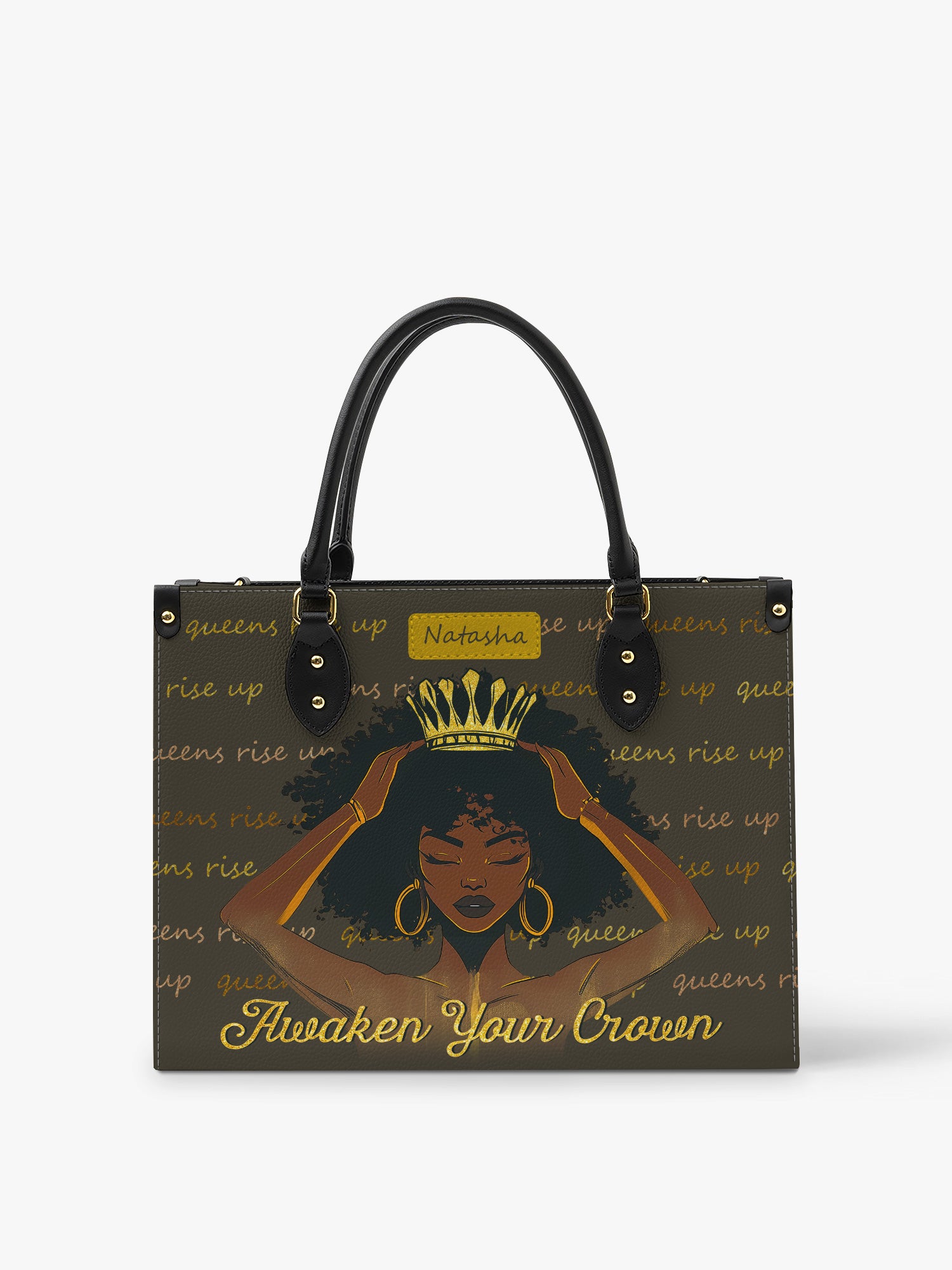 Crown of Resilience Premium Leather Handbag